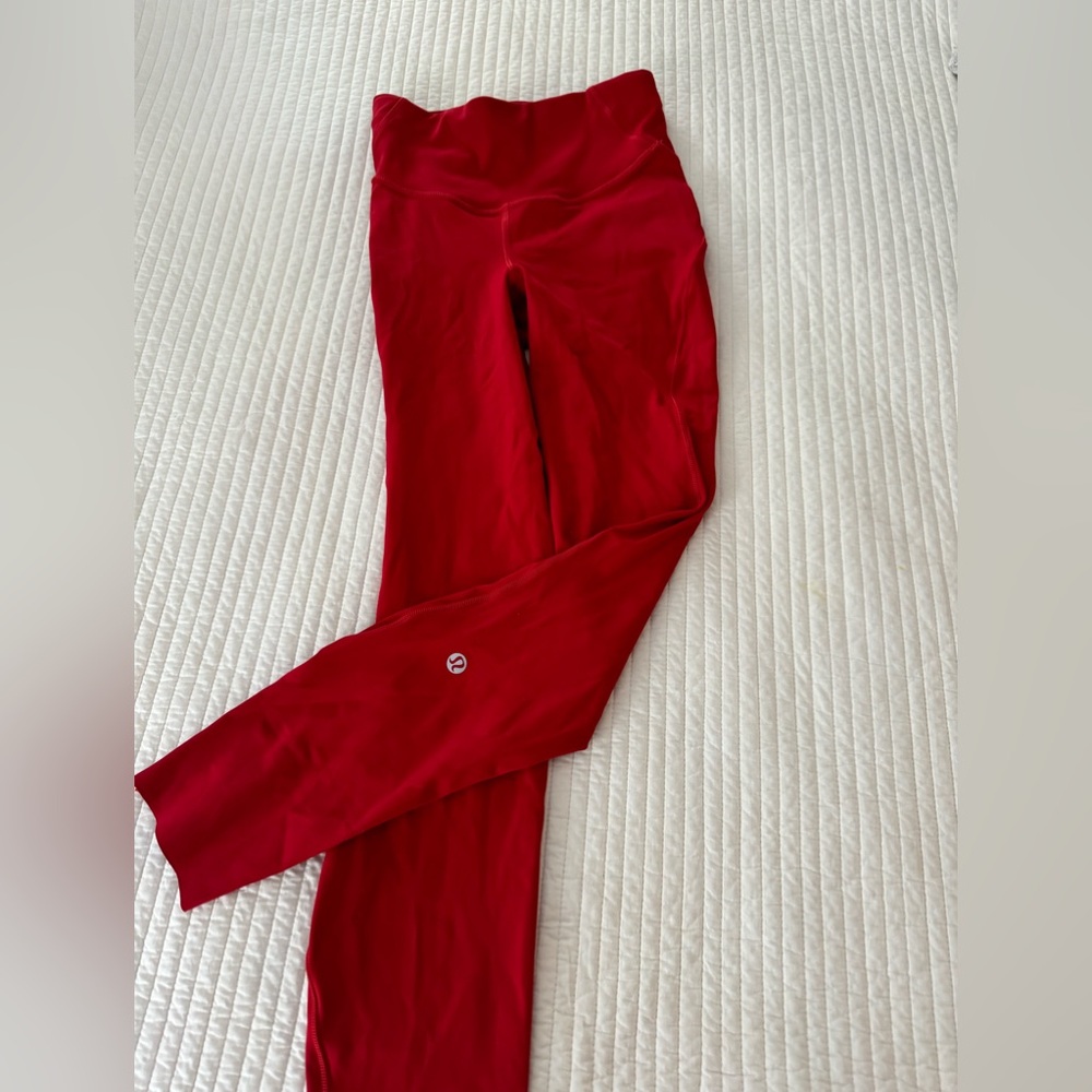Lulu lemon, red, leggings, 23 inch, fast & free high rise
